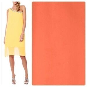 Laundry by Shelli Segal peach pink one shoulder dress 0 DD8